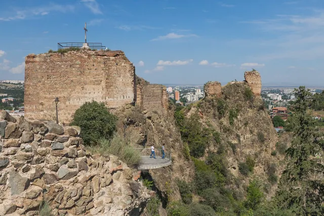 Narikala ruins and viewing platform above the city