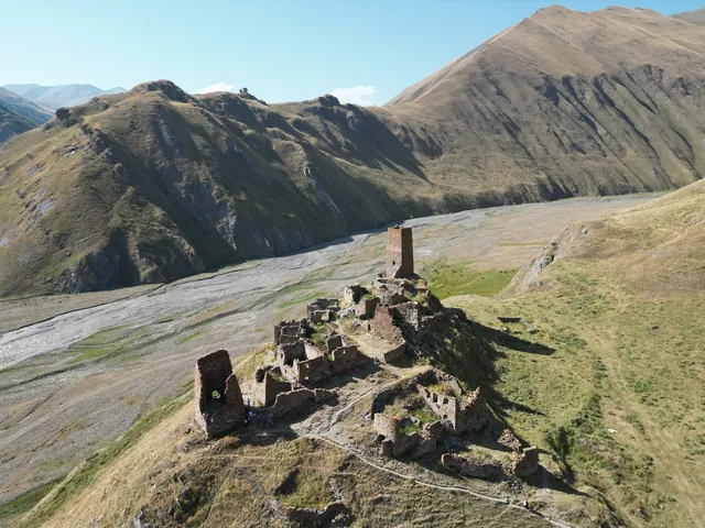 Zakagori fortress from above — end of the Truso Valley route